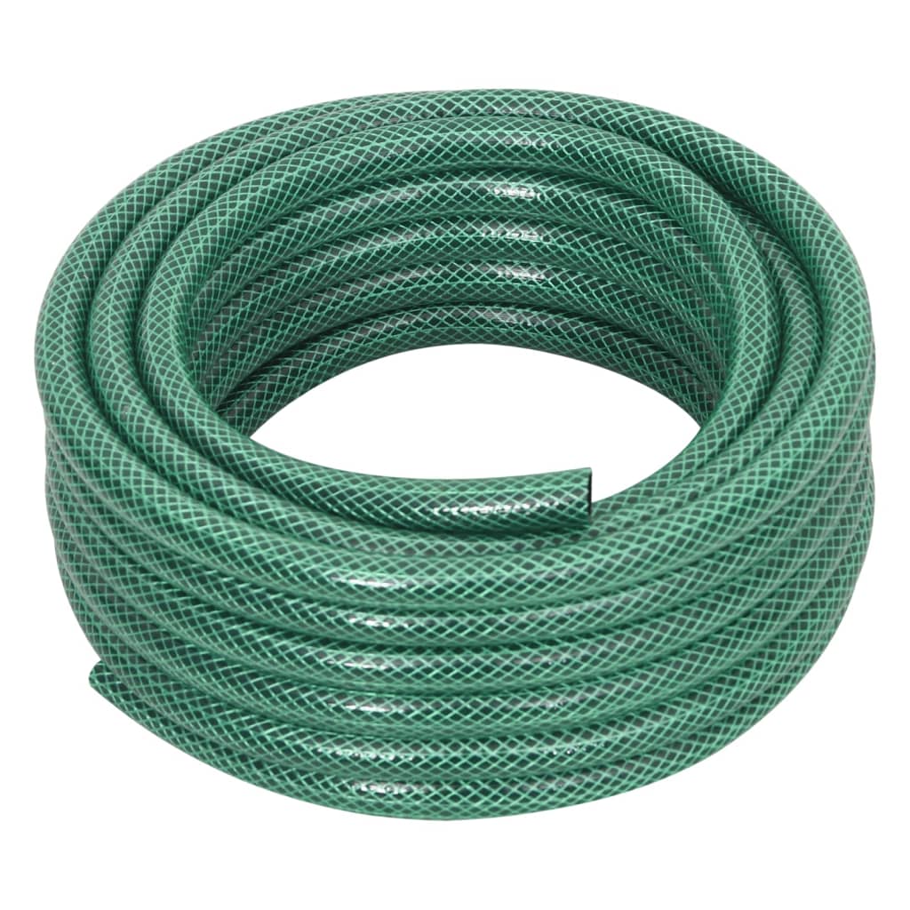 vidaXL Tuinslang met koppelingsset 0,6'' 30 m PVC groen