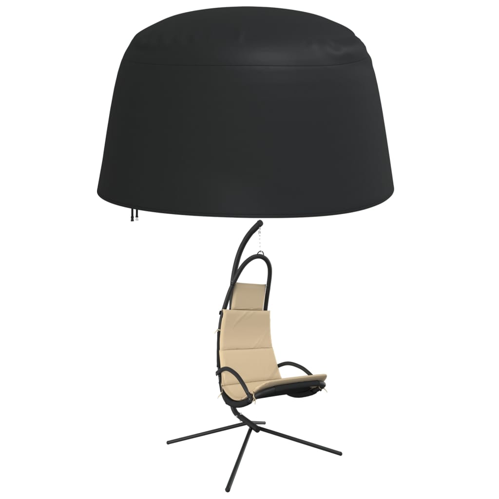 vidaXL Hoes voor hangende ei-stoel Ø 190x115 cm 420D oxford stof zwart