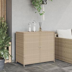 vidaXL Tuinkast 83x45x76 cm poly rattan beige