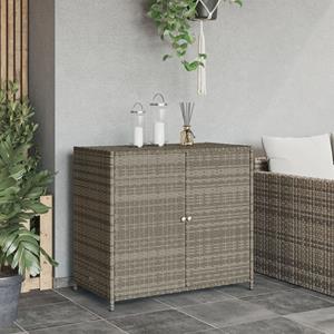 vidaXL Tuinkast 83x45x76 cm poly rattan grijs