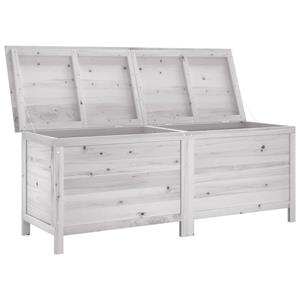 bonnevie Gartentruhe,Gartenbox Weiß 150x50x56,5 cm Massivholz Tanne vidaXL