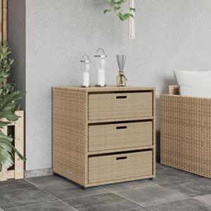 vidaXL Tuinkast 55x59x69 cm poly rattan beige