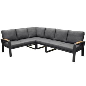 AVH-Collectie Costa Rica hoek loungeset 4 delig aluminium antraciet