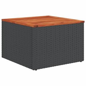 vidaXL 9-delige Loungeset met kussens poly rattan zwart