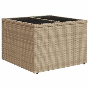 vidaXL 11-delige Tuinset met kussens poly rattan beige