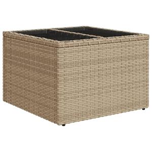 vidaXL 6-delige Loungeset met kussens poly rattan beige