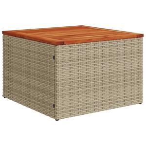 vidaXL 9-delige Loungeset met kussens poly rattan beige