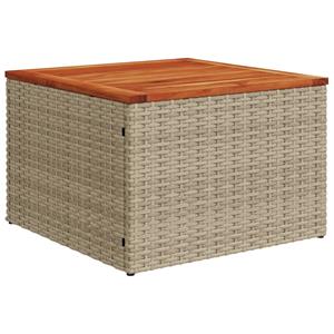 vidaXL 5-delige Loungeset met kussens poly rattan beige