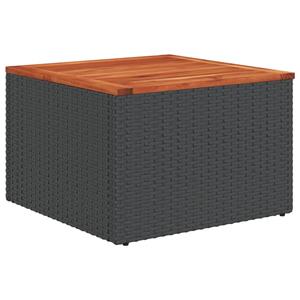 vidaXL 12-delige Loungeset met kussens poly rattan zwart