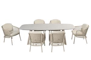 4 Seasons Outdoor Diningset Manolo Puccini 7-delig Keramiek 240 x 103 cm