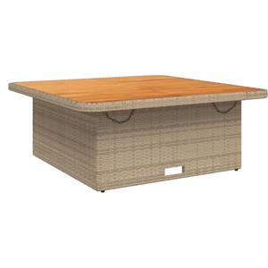 vidaXL 4-delige Tuinset met kussens poly rattan beige