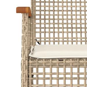 vidaXL 9-delige Tuinset met kussens poly rattan beige