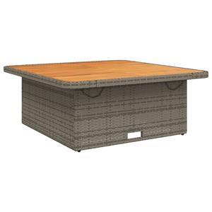 vidaXL 4-delige Tuinset met kussens poly rattan grijs