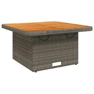 vidaXL 5-delige Tuinset met kussens poly rattan grijs