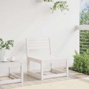 vidaXL Loungesofa Gartensofa ohne Armlehnen Weiß 63,5x73x78 cm Massivholz Kiefer