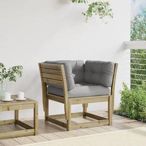 vidaXL Loungesofa Gartensessel mit Kissen 83x73x78 cm Kiefernholz Imprägniert