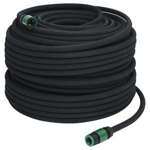 vidaXL Druppelslang 0,6'' 100 m rubber zwart