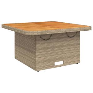 vidaXL 3-delige Tuinset met kussens poly rattan beige