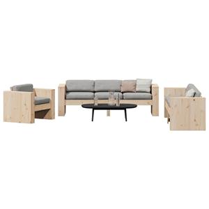 vidaXL 2-delige Loungeset massief grenenhout