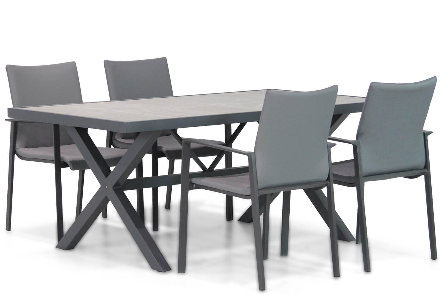 Lifestyle Garden Furniture Lifestyle Rome/Crossley 185 cm dining tuinset 5-delig