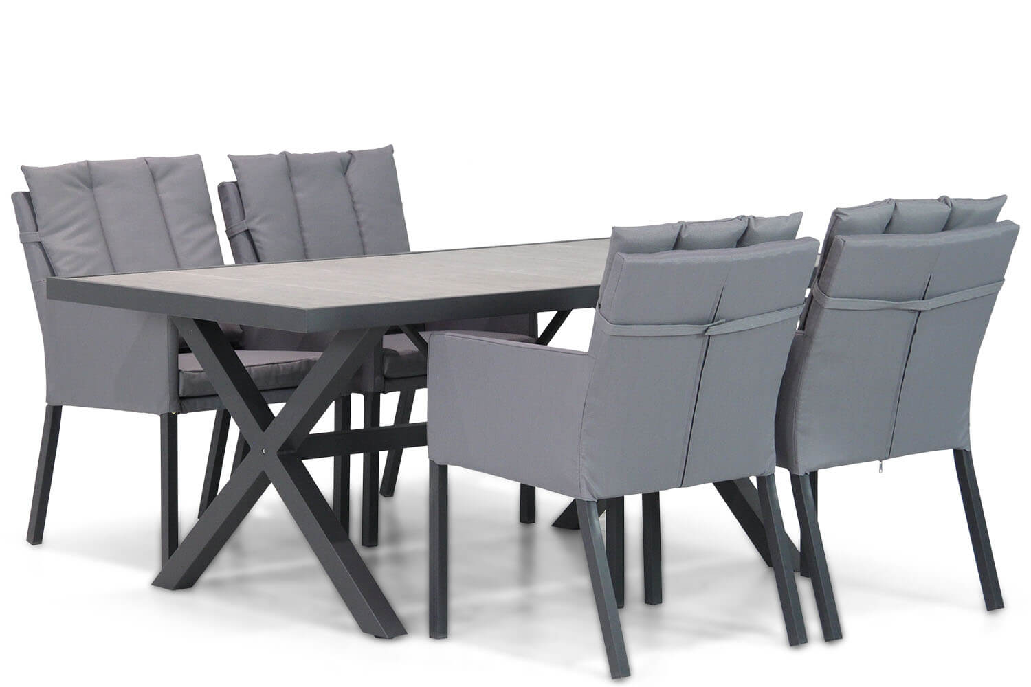 Lifestyle Garden Furniture Lifestyle Parma/Crossley 185 cm dining tuinset 5-delig