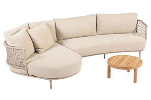 4 Seasons Outdoor Loungeset Sardinia 3-delig Latte inclusief Salontafel Finn