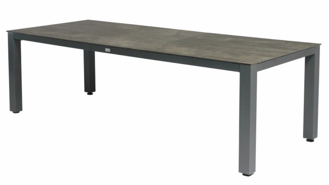 Tierra Outdoor Briga Dining Table Trespa Top Forest Grey 240 x 100 cm Charcoal Frame - 