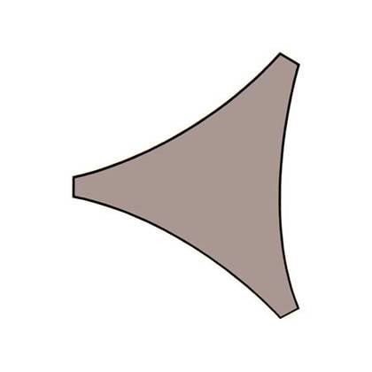 Velleman Schaduwdoek driehoek 5x5x5m Taupe met Waterafstootmiddelset