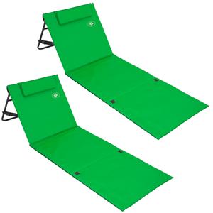 Detex Strandmatte 2er-Set Grün 158x56x45,5cm gepolstert