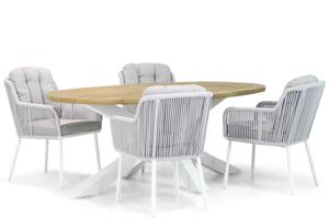 Santika Furniture Santika Tendenza/Bradford 200 cm ovaal dining tuinset 5-delig