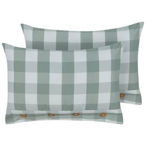 Beliani TAMNINE-Sierkussen set van 2-Mintgroen-40 x 60 cm-Polyester