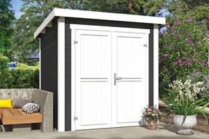 Outdoor Life Products | Tuinhuis Sara 200 x 200 | Gecoat | Carbon Grey-Wit