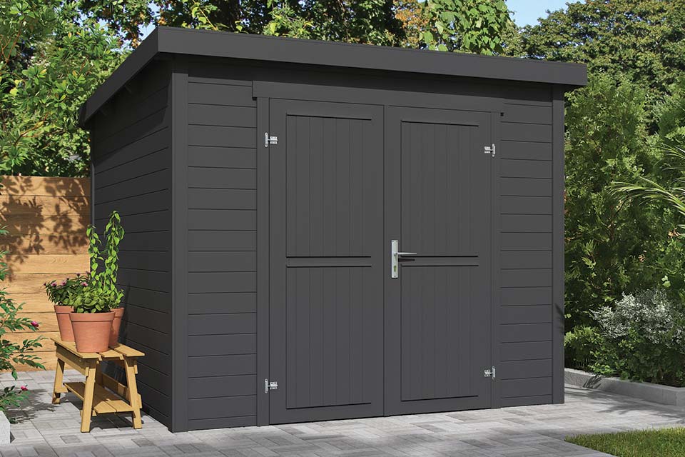 Outdoor Life Products | Tuinhuis Mila 250 x 250 | Gecoat | Carbon Grey