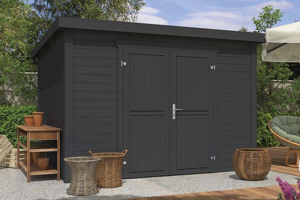 Outdoor Life Products | Tuinhuis Lotta 300 x 250 | Gecoat | Carbon Grey