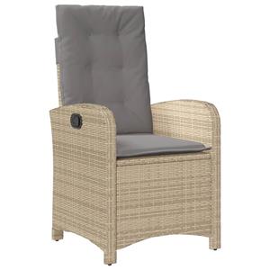 vidaXL 9-delige Tuinset met kussens poly rattan gemengd beige