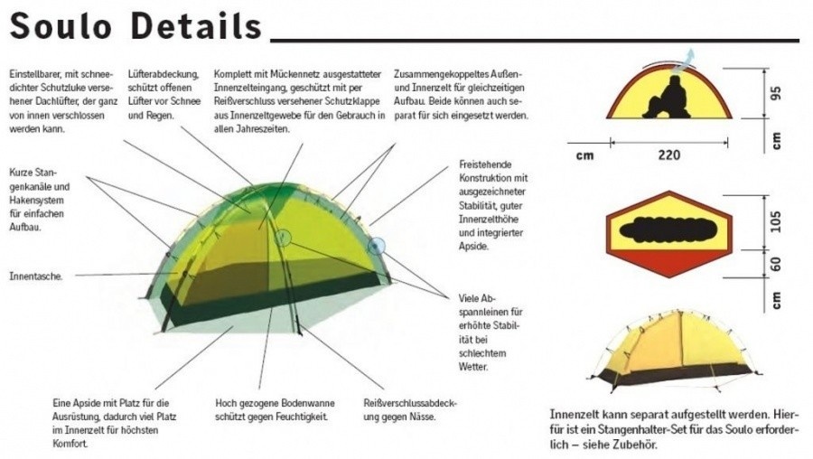 Hilleberg Soulo BL - 1 pers. tent - Sand