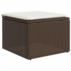 vidaXL 7-delige Loungeset met kussens poly rattan bruin