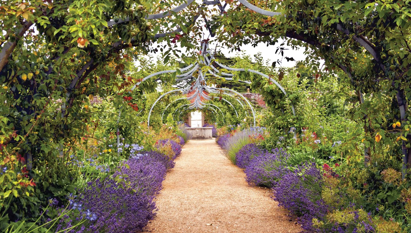 Customize-it Lavendel tuin 130x70cm Tuinschilderij - 