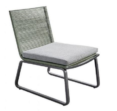 Yoi Kome lounge chair alu dark grey/rope green/akarui - 