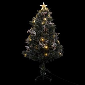 Feeric lights & Christmas Kleine kunst kerstboom/kunstboom -H120 cm - met decoratie en licht -