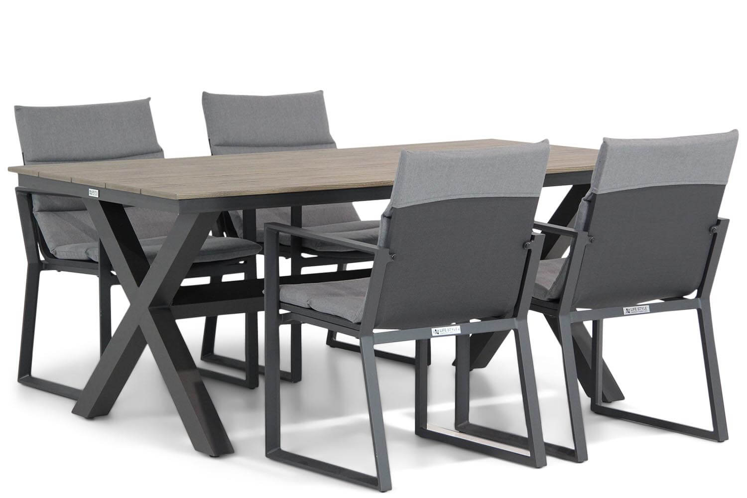 Lifestyle Garden Furniture Lifestyle Treviso/Forest 180 cm dining tuinset 5-delig