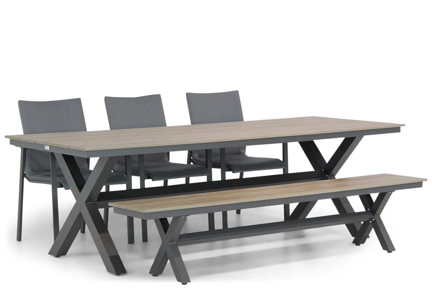 Lifestyle Garden Furniture Lifestyle Rome/Forest 240 cm dining tuinset 5-delig