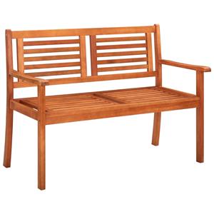Bonnevie - 2-Sitzer-Gartenbank mit Auflage 120 cm Massivholz Eukalyptus vidaXL24408