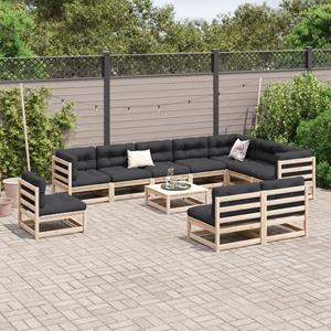 vidaXL 11-delige Loungeset massief grenenhout