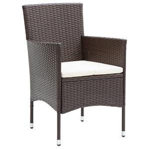 vidaXL Tuinstoelen 4 st poly rattan bruin