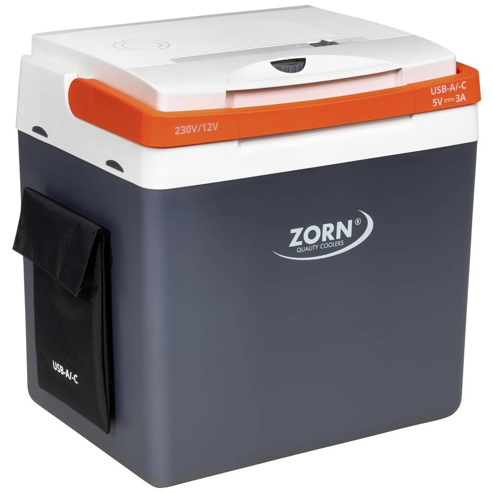 ZORN Z 26 LNE Koelbox en verwarmingsbox Energielabel: E (A - G) Thermo-elektrisch 12 V, 230 V/AC Wit/zwart, Oranje 25 l -17 °C