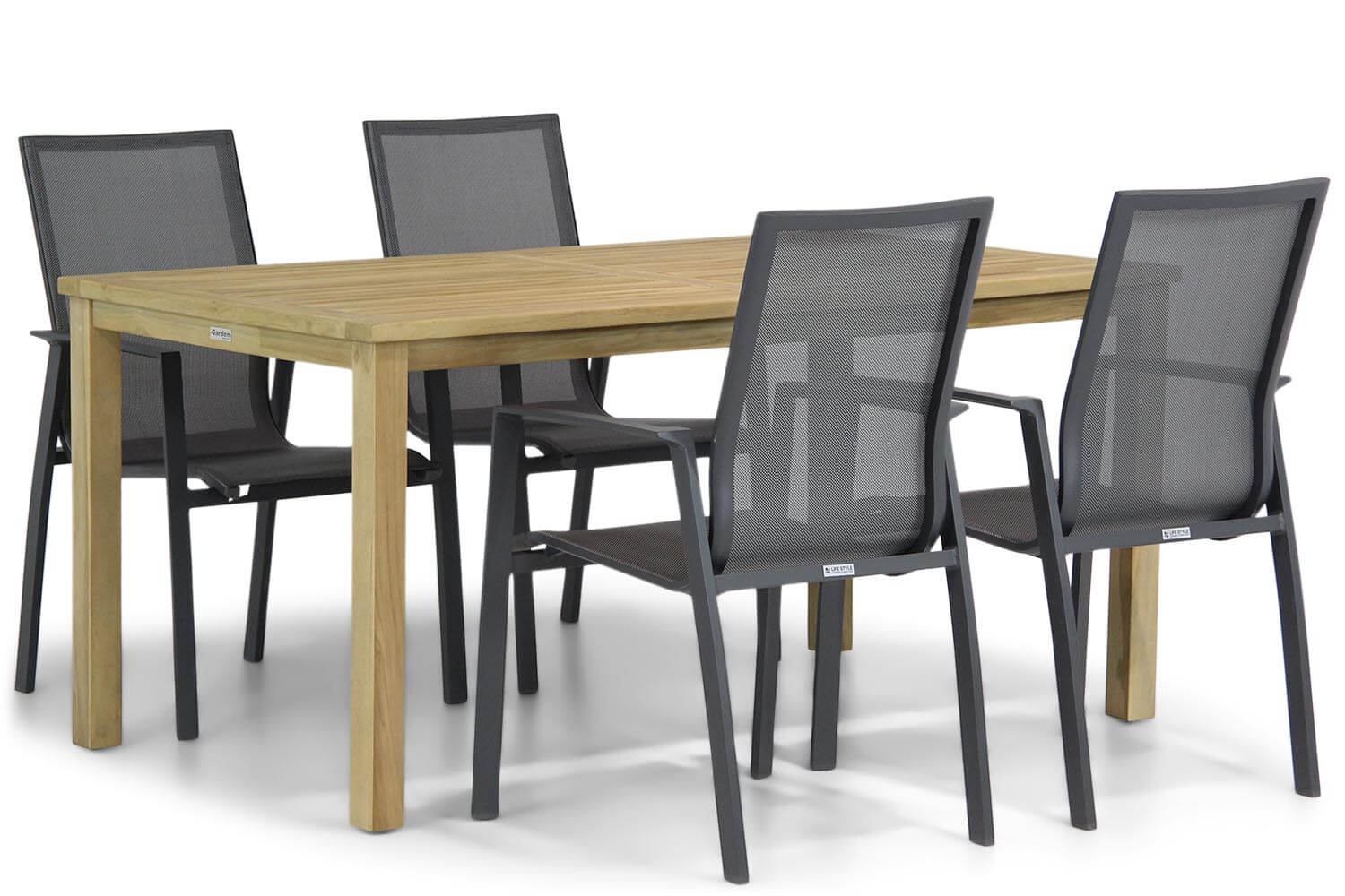 Garden Collections Lifestyle Ultimate/Weston 160 cm dining tuinset 5-delig