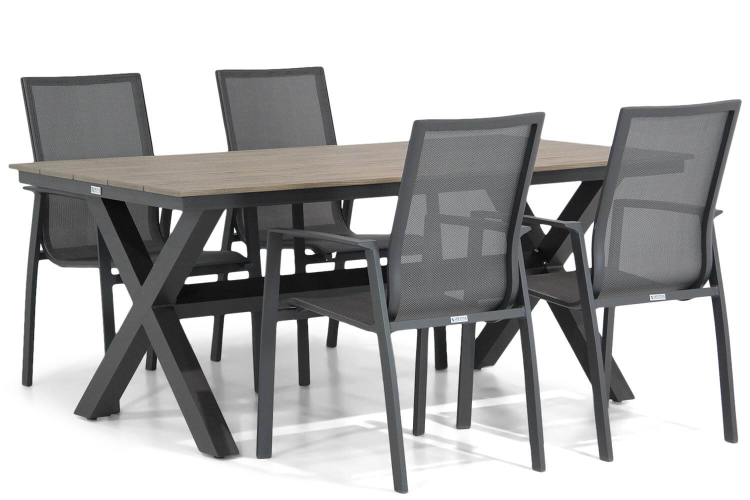 Lifestyle Garden Furniture Lifestyle Ultimate/Forest 180 cm dining tuinset 5-delig