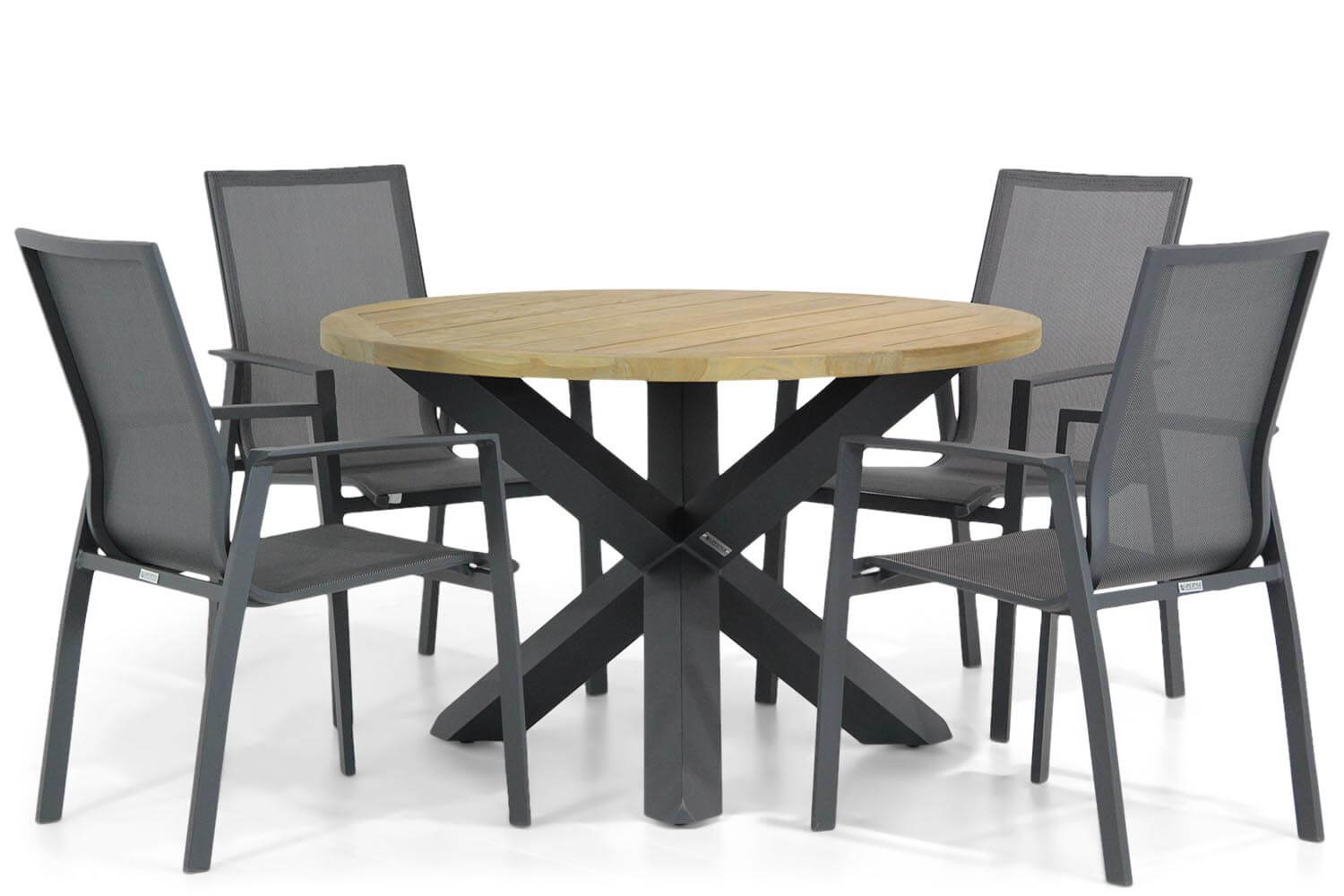 Lifestyle Garden Furniture Lifestyle Ultimate/Rockville 120 cm rond dining tuinset 5-delig