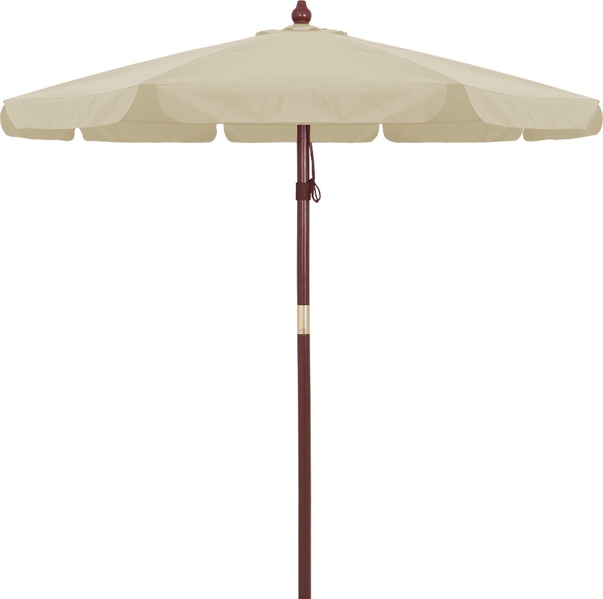 Kingsleeve Parasol old look hout crème Ø 330cm met UV-bescherming 40+